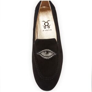 FIGUE Milky Suede Embellished Loafers Sz 38